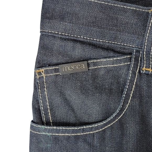 Mecca Jeans Men Size 38X34 38X35 Classic Fit Wide Leg Dark Wash High Rise Cotton - Picture 4 of 9